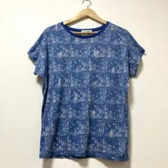 日本製　ムーミン　marble SUD コラボ　Tシャツ カットソー　ブルー　夏のサムネイル