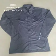 adidas メンズ ゴルフ長袖カットシャツ ダークグレー
