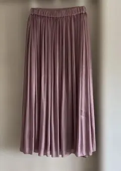 ピンク フレアロングスカート