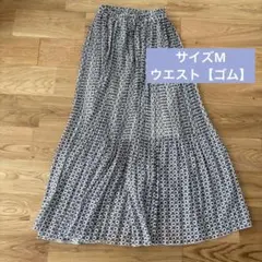 ロングスカート　フレア　夏　レディース　ゴム　ワンウェイ　Mのサムネイル