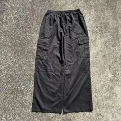 美品　ワイドカーゴパンツ ブラック L相当　ワイドパンツのサムネイル