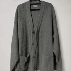 GU ワッフルカーディガン ダークグレー