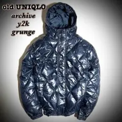 00s old UNIQLO ダイヤキルト プレミアムダウンジャケット y2k