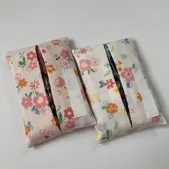 【色違い花柄】お子様用ミニポケットティッシュカバー