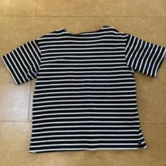 無印良品　黒と白のストライプ Tシャツ Sサイズ