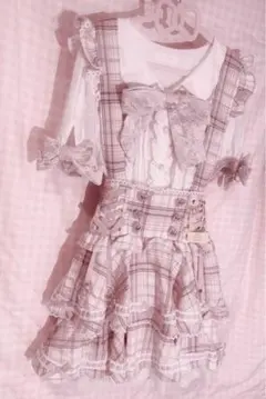 LIZLISA︴はしごリボンチェックティアードスカパン♡サンプル♡