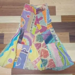エルロデオフレアスカート パッチワーク 多色使い
