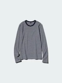 ユニクロ☆ソフトリブT長袖ボーダーL