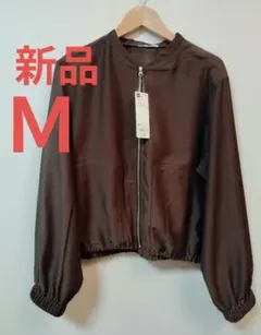 新品 GU ジーユー シアーブルゾン ダックブラウン Ｍサイズのサムネイル