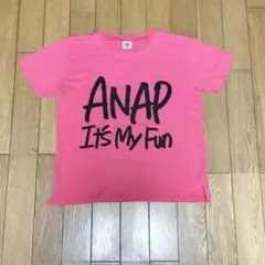ANAP　Kids　ロゴ　半袖　Tシャツ　120 130 赤　レッド　ピンク