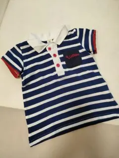 ベビー服　ポロシャツ　95　ストライプ