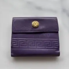 GIANNI VERSACE ジャンニヴェルサーチ 二つ折り財布 グレカ柄 紫のサムネイル