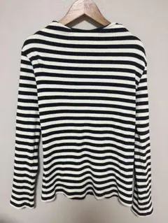 ストライプリブ編み長袖