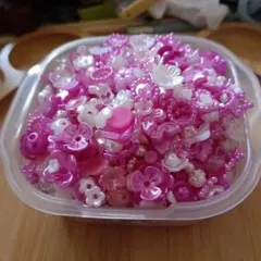 ピンク系デコレーションパーツ約100ml