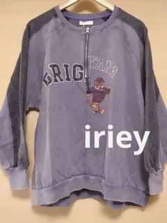 iriey スノーウォッシュ 天竺リメイク風 ハーフジップ プルオーバー F