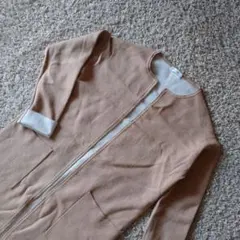 BEAUTY&YOUTH ベージュノーカラー ミドルニットカーディガン コート