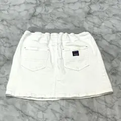 ミキハウス　キッズ スカート ホワイトデニム ウエストゴム　120cmのサムネイル
