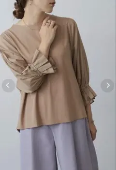 【美品】Bou Jeloud キャンディースリーブプルオーバー ベージュ