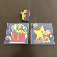 【新品未使用】HARIBO ステッカー 2枚とクリップ 3点セットギフトデザイン