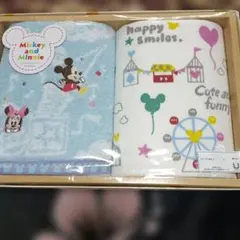 ディズニー ミッキー＆ミニー フェイスタオルセット