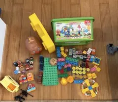 アンパンマン おおきな観覧車のくるくる遊園地ブロックバケツとまとめ売り