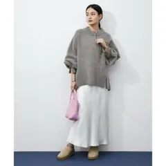 ADAM ET ROPÉ ウールカシミヤ ワイドスリットニットのサムネイル