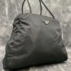 【良品】PRADA プラダ　トートバッグ　ハンド　ナイロン　ブラック　黒　肩掛け