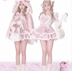 ウサギ耳付きセットアップ