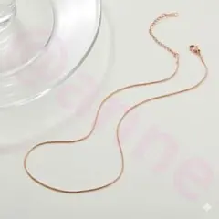 大人気 ネックレス スネークチェーン 1mm ピンクゴールド ステンレス 新品