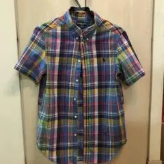 Ralph Lauren 半袖チェックシャツ Lサイズ