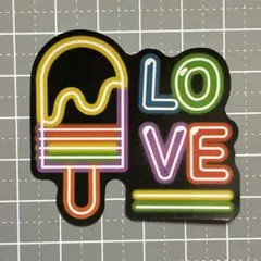 【TTT-41】防水ステッカー ネオン ネオンカラー アイスクリーム 英語