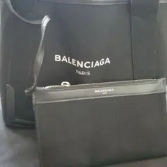 バレンシアガ　トートバック　ネイビーカバス　正規品