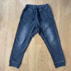 グローバルワーク キッズ　スゴラクカットデニムリブパンツ　120 ブラックデニム