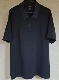 ユニクロ AIRismコットン カノコポロシャツ XXL 黒