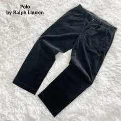 ラルフローレン　ETHAN PANT・2タック・ 太畝・ワイド・90s