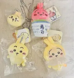 うさぎ　フッサフッサなパジャママスコット パラレルワールド　寿司　おかおガチャ