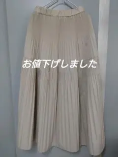 【お値下げ】プリーツティアードロングスカート オフホワイト
