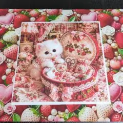 未使用 可愛い猫ちゃんパネル生地＆チェリーリボン柄生地 - メルカリ
