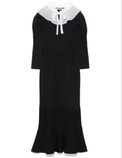 snidel プリーツカラーニットワンピース