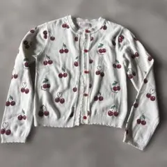 メゾピアノ　さくらんぼ柄　カーディガン