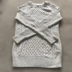GAP ケーブルニット セーター XXS ライトグレー