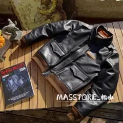 メンズ革ジャン A2 フライトジャケット馬革 本革レザージャケットS-5XL