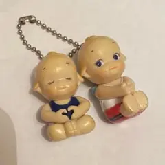 【平成レトロ】　ローズオニール　キューピー　マスコット　キーホルダー　2個セット