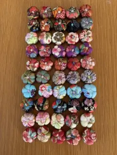 ちりめん細工 花形素材 約50個入り　雛飾り　手作り　可愛い小梅