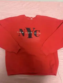 NYC new york city スウェット レッド裏起毛