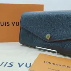 ルイヴィトン 長財布 モノグラム アンプラント ポルトフォイユ サラ ネイビー