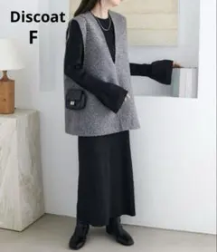 ディスコート◆ニット セーター 袖フレアクルーネックプルオーバー(F)ブラック