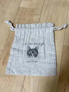 un.fleur 保護猫 猫柄 巾着袋のサムネイル