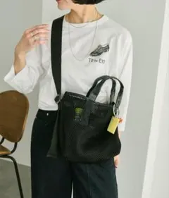 ear PAPILLONNERA ダイヤメッシュ　2WAYトートバッグ　Sサイズのサムネイル