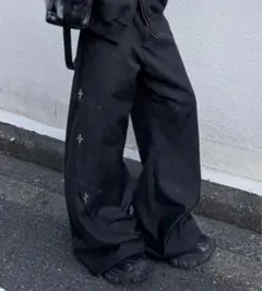 EXAMPLE ARCHLOGO BLEACHDENIM SWEAT PANTS - メルカリ